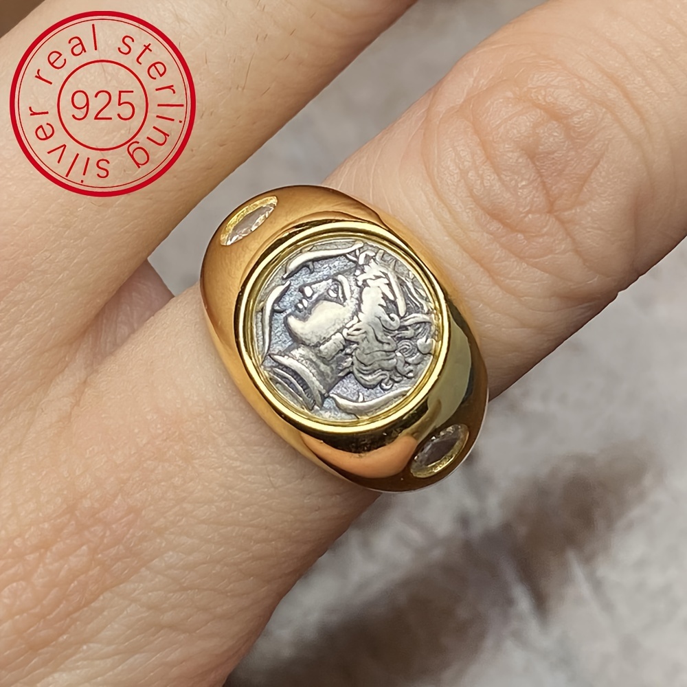 Vintage Animal Theme Cuff Ring S925 Sterling Silver